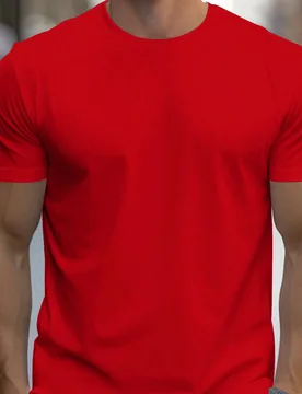 Camiseta Casual De Manga Corta Con Cuello Redondo Y Color Sólido Para Hombres - Shein - FashionsVida