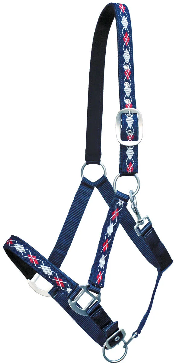 Halfter Raute Nylon, navy/rot-weiß SHETTY - Euroriding - FashionsVida