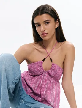 Top de mujer de rayas con lurex - Brownie - FashionsVida