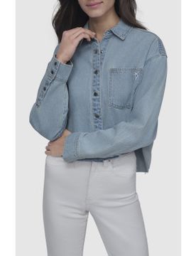 Para mujer. DJ5W2107 Camisa Cropp (L), Casual, Algodón, Manga larga