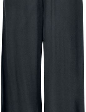 Stoffhose - Ladies Wide Leg Viscose Pants - XS bis XXL - für Damen - Größe L - schwarz - Frauen - female