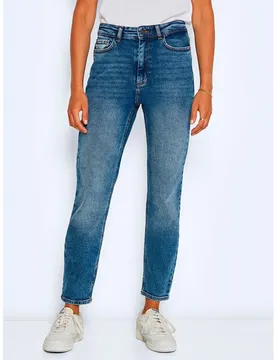 Jeans A Vita Alta Moni Straight Ankle Az221db Dark Blue Denim 29