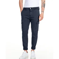 Pantalón cargo de hombre slim fit con dos bolsillos franceses