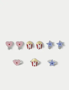 Fun Motif Earring And Ring Pack Multi Female - M&S - FashionsVida