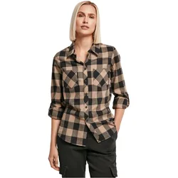 Camicia A Maniche Lunghe Ed Flanell Black / Soft Taupe 5XL