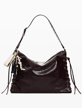 Grand sac brillant tressé BROWN U female - Desigual - FashionsVida