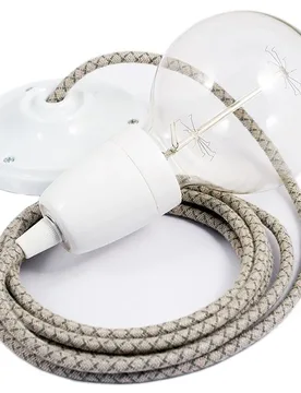 Cables Suspension Luminaire Rd62 Lozenge 50 Cm Green Thyme / White One Size - Creative - FashionsVida