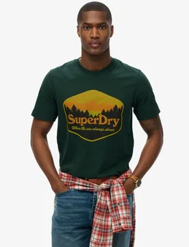Superdry Herren Sun Tab T-shirt Green - Größe: L - 39.99 - FashionsVida