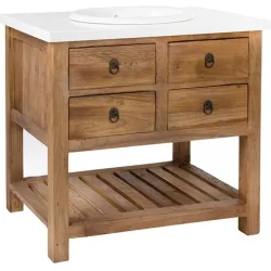 Mueble de baño con 4 cajones, encimera y lavabo Opium