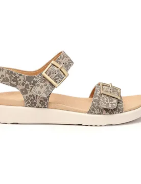 Women's Wide Fit 'Corfu' Sandals in Khaki Size: 4.5 - Khaki - Size: 4.5 - Hotter - FashionsVida