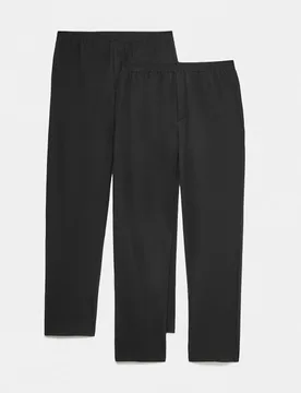 Pack Ultimate Cotton Rich Loungewear Bottoms Black male - M&S - FashionsVida