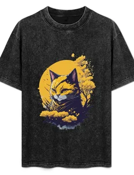 Ultimate Warrior: Shinobi Cat 2 T-Shirt Plus Size Summer Short Sleeve T-Shirt - Aliexpress - FashionsVida