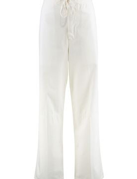 Drawstring-waist Cotton Trousers