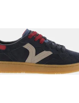 Zapatillas deportivas unisex de serraje con piezas de color - Victoria - FashionsVida