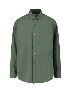 Cotton-Silk Button-Up Shirt