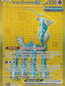Pokemon SV Temporal Forces 216/162 Iron Crown ex (Secret Rare) - Pokémon - FashionsVida