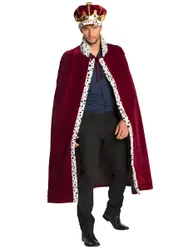 Königs-Accessoire-Set für Erwachsene bordeaux