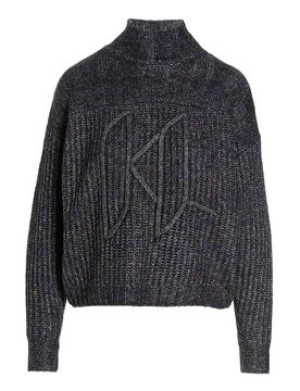 Maglione a collo alto KL monogram