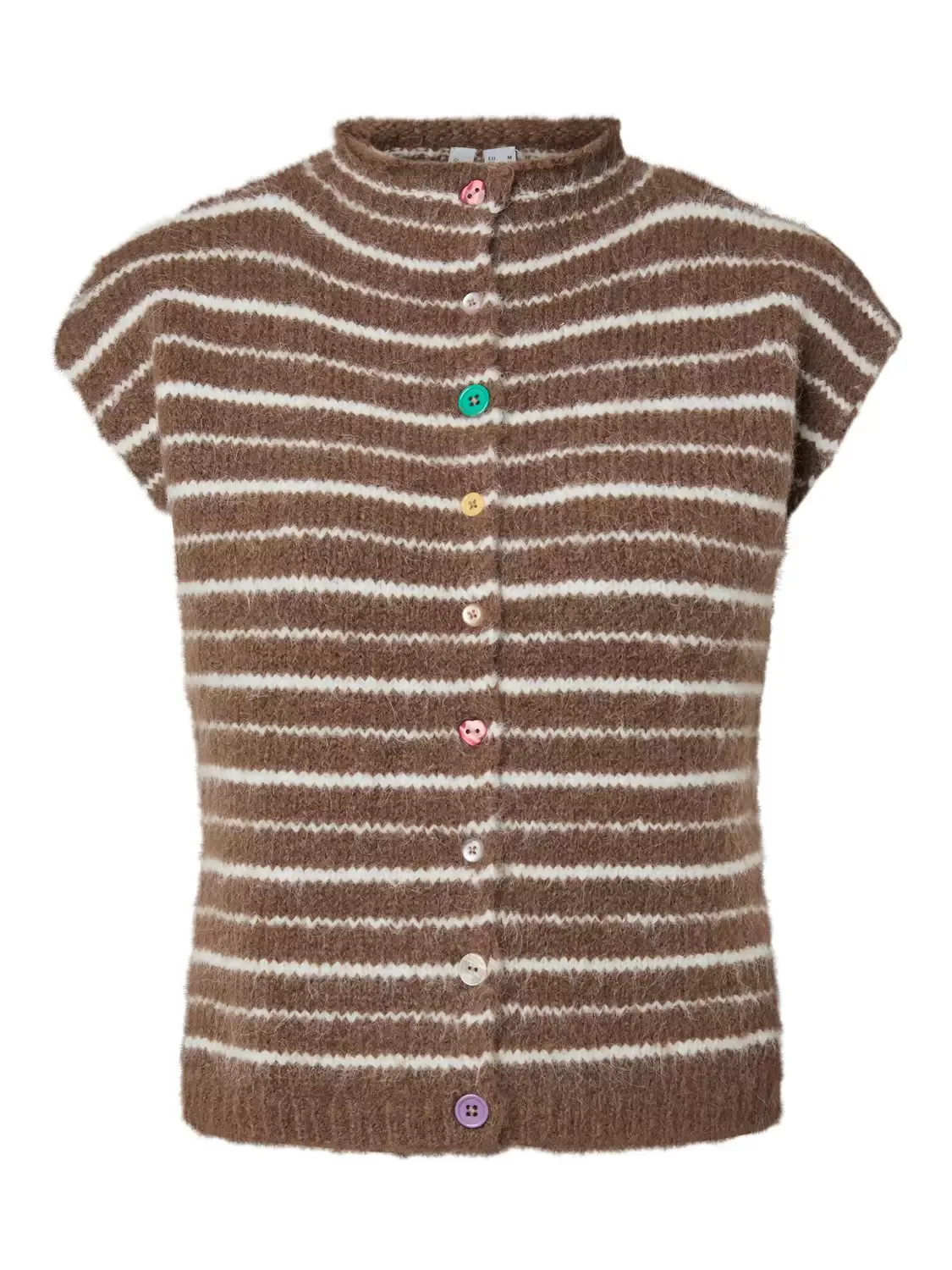 PCAIRA L BUTTON KNIT VET BC female - S - FashionsVida
