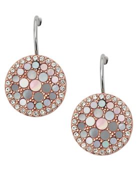 FOSSIL Pendientes oro rosa
