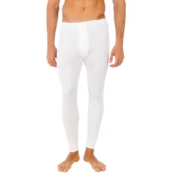 Mens Long Inner Pants For Men, Model 0878, With Side Opening. Total Comfort And Warmth. - White - Size X-Large