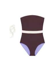 Maillot de bain bandeau marron XL