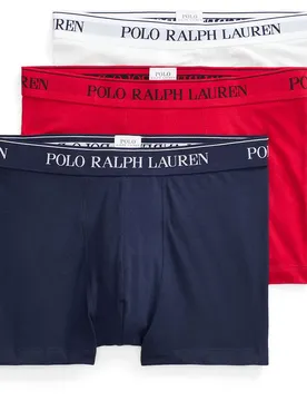 Polo Boxers 71835885 Trunk 3 Unità Red / White / Cruise Navy 2XL