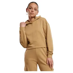 Felpa Con Cappuccio Oversized Cropped Light Terry Union Beige XL