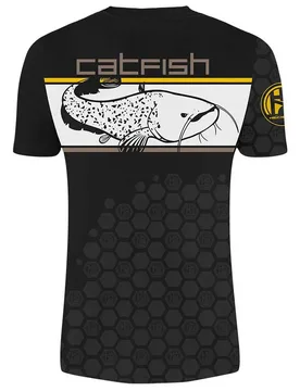 Lures Collection Sticker Short Sleeve T-shirt Black L Men - Hotspot Design - FashionsVida