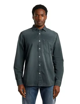 Chemise à Manches Longues Regular 1 Pocket Faded Moonless Night Gold XL