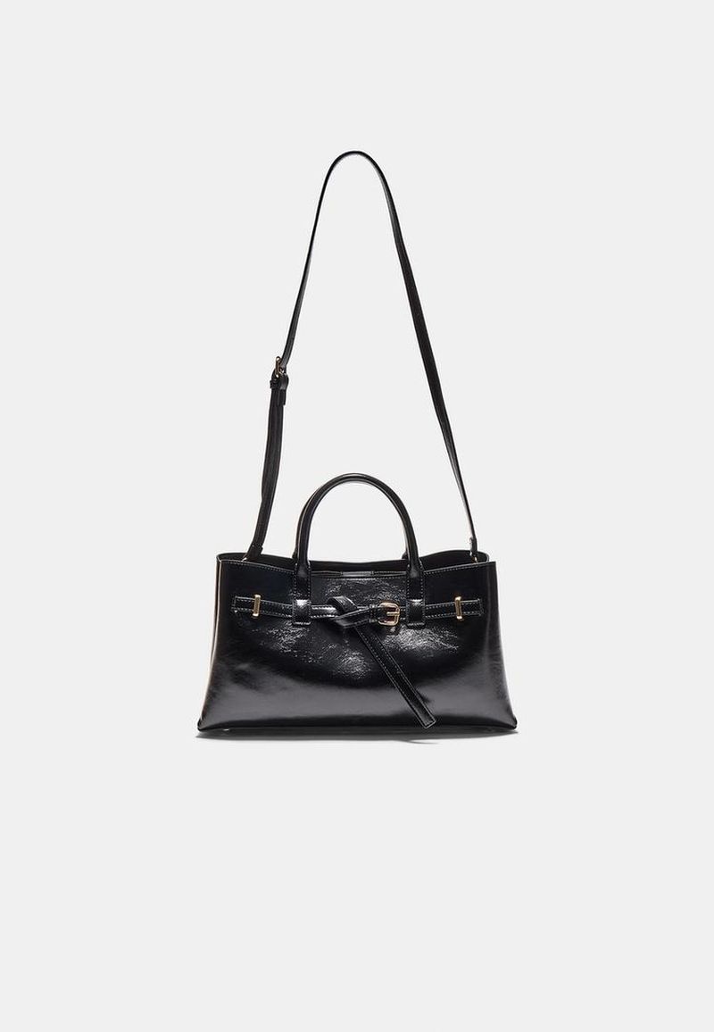 Shopper mit Gürtel Schwarz OS