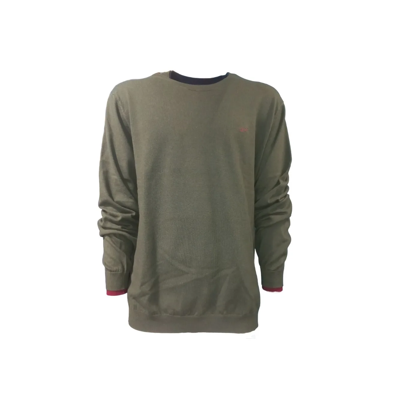 Maglia Round Double Rib Militare K43106 - Sun68 - FashionsVida