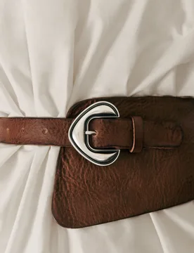 Ceinture large en cuir studio BROWN 90 female - Desigual - FashionsVida