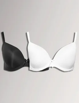 Women's Plunge Microfibre Bras in Black Size: 46DD - Black - Size: 46DD - Yours - FashionsVida