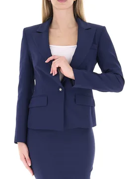 Blazer monopetto BLU NAVY L - Rinascimento - FashionsVida
