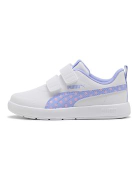 Scarpe bianche con chiusura a strappo Courtflex V3 Dotty V PS 28