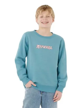 Felpa Tropic Daze Crew Storm Blue 8 Anni