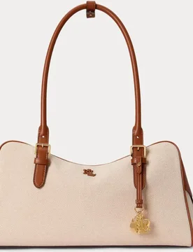 Bolso Marcy satchel grande de lona - Lauren Ralph Lauren - FashionsVida