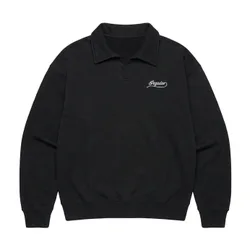 Belmonte Oversized Polo Sweater Washed Black S Herren