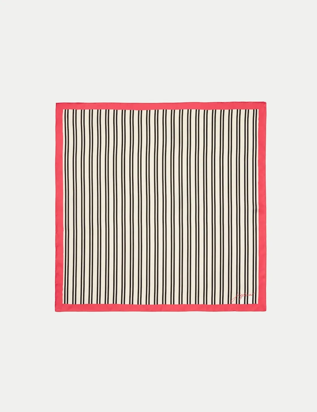 Pure Silk Striped Square Scarf Ivory Mix female - Jigsaw - FashionsVida