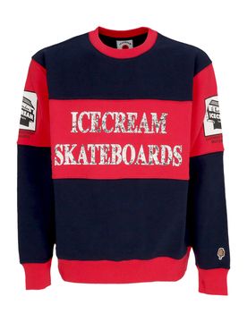 Felpa Leggera Girocollo Uomo World Tour Crewneck Navy/red