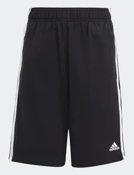 Short Essentials 3-Stripes Knit 7-8A Black / White - Adidas - FashionsVida