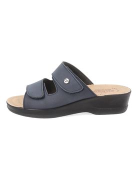 Ciabatte blu con sottopiede in vera pelle, fodera Air Flot e antiscivolo 90630J86CE 39