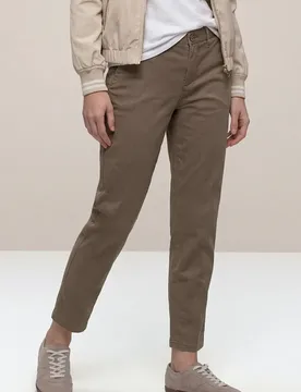 Slim Leg Chino aus Lyocellmix female Braun - Street One - FashionsVida