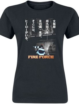 Anime T-Shirt - Infernal Attack - S bis XL - für Damen - Größe M - schwarz - Lizenzierter Fanartikel - Frauen - female
