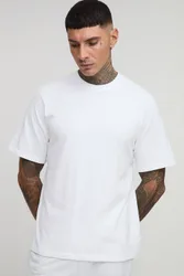 Herren Tall Basic Rundhals Regular Fit T-Shirt White Größe XL