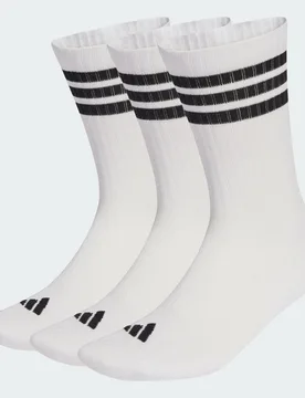 Calze 3-Stripes imbottite a metÃ  polpaccio confezione da 3 paia 49-51 White / Black / Black - Adidas - FashionsVida