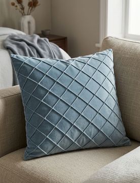 Federa decorativa con finitura vellutata - grigio scuro