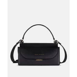 Bolso de mano con solapa sandra fleckled en piel con bandolera