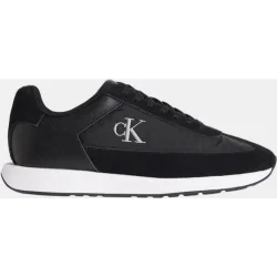 Zapatilla de mujer tipo runner en piel con logo